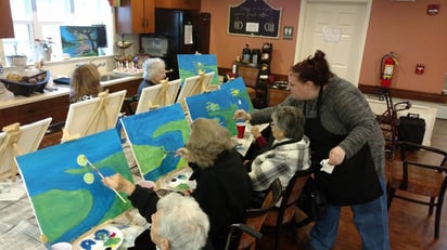 Painting Class at Middlewoods of Newington